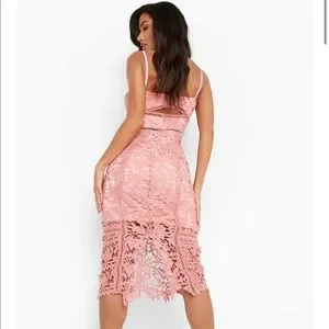 Dresses | Boohoo Lace Paneled Open Back Midi Dress | Poshmark Dresses | Boohoo Lace Paneled Open Back Midi Dress | Poshmark